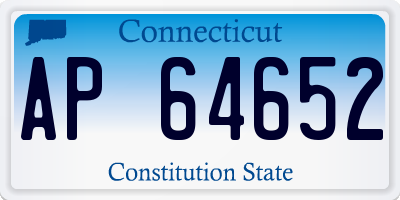 CT license plate AP64652