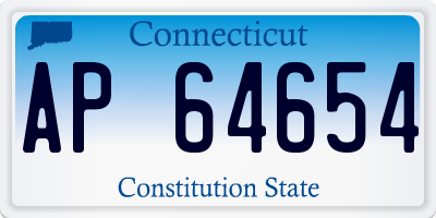 CT license plate AP64654