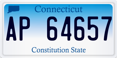 CT license plate AP64657