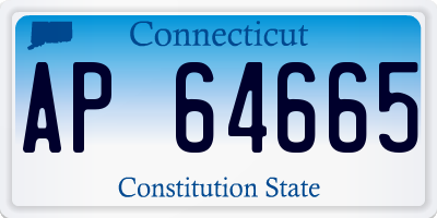 CT license plate AP64665
