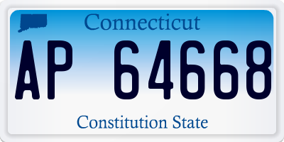 CT license plate AP64668