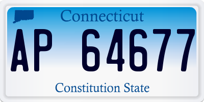 CT license plate AP64677