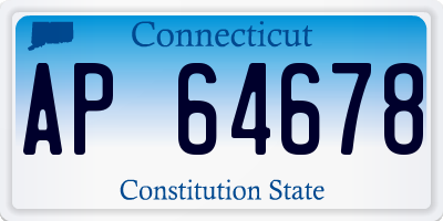CT license plate AP64678