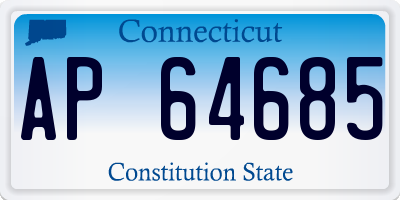 CT license plate AP64685