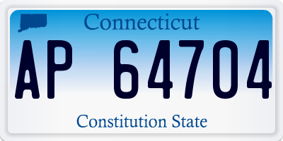 CT license plate AP64704