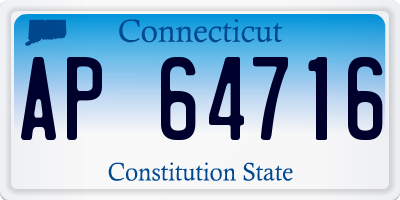 CT license plate AP64716