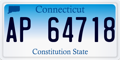 CT license plate AP64718