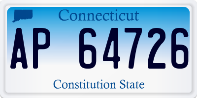 CT license plate AP64726