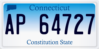 CT license plate AP64727