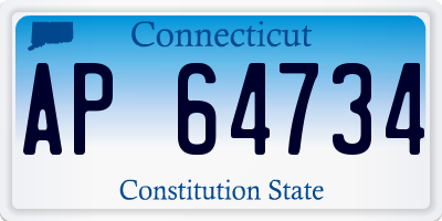 CT license plate AP64734
