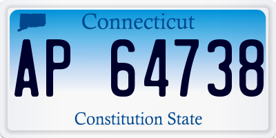 CT license plate AP64738