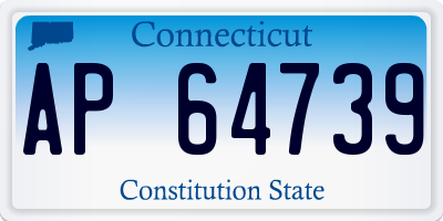 CT license plate AP64739