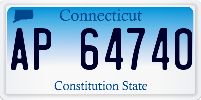 CT license plate AP64740