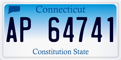 CT license plate AP64741