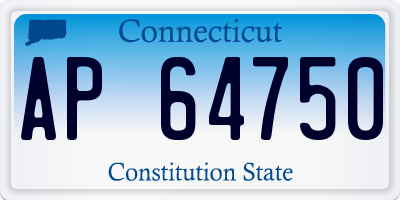 CT license plate AP64750
