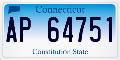 CT license plate AP64751