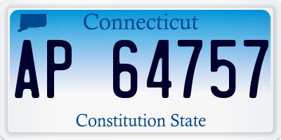 CT license plate AP64757