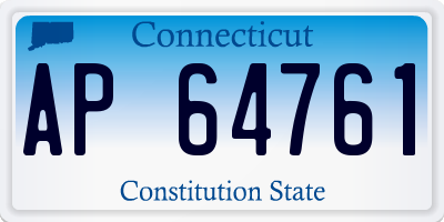 CT license plate AP64761