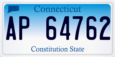 CT license plate AP64762