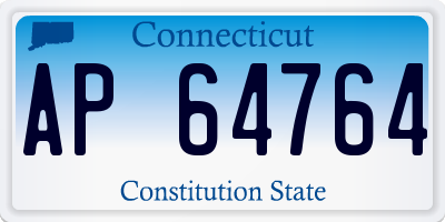 CT license plate AP64764