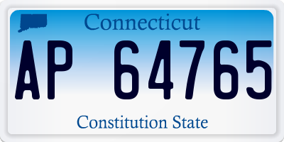 CT license plate AP64765