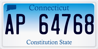 CT license plate AP64768