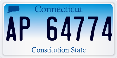 CT license plate AP64774