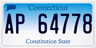 CT license plate AP64778
