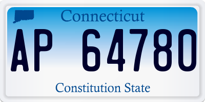 CT license plate AP64780