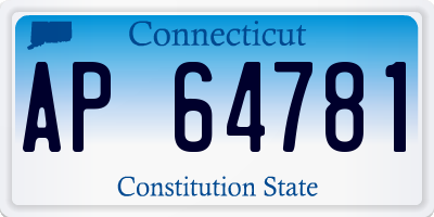 CT license plate AP64781