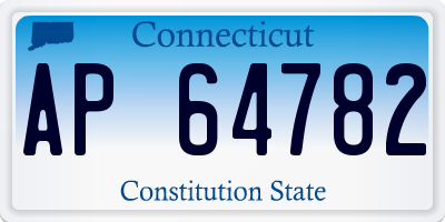 CT license plate AP64782