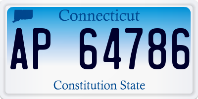 CT license plate AP64786
