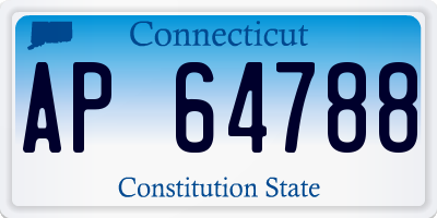 CT license plate AP64788