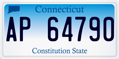 CT license plate AP64790