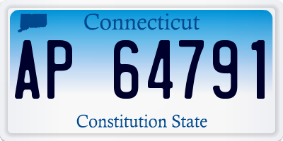 CT license plate AP64791