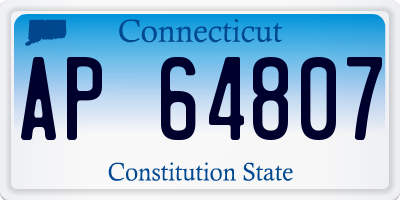CT license plate AP64807
