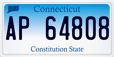 CT license plate AP64808