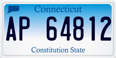 CT license plate AP64812