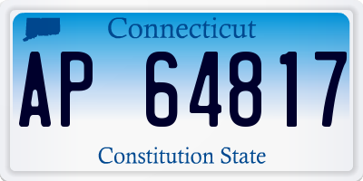 CT license plate AP64817