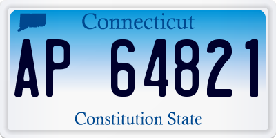 CT license plate AP64821