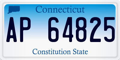 CT license plate AP64825