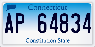 CT license plate AP64834