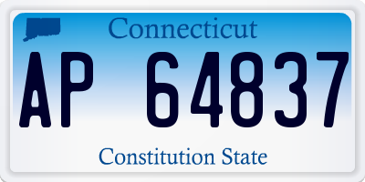 CT license plate AP64837