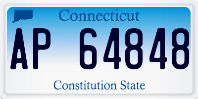 CT license plate AP64848