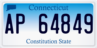 CT license plate AP64849