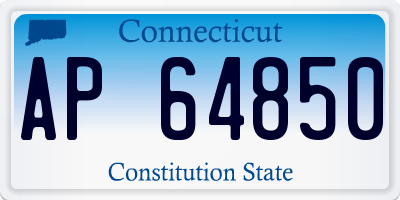 CT license plate AP64850