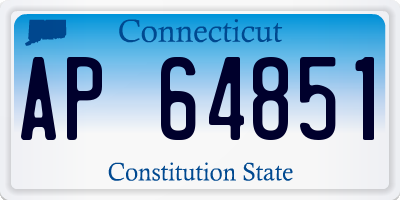 CT license plate AP64851