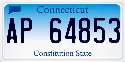 CT license plate AP64853
