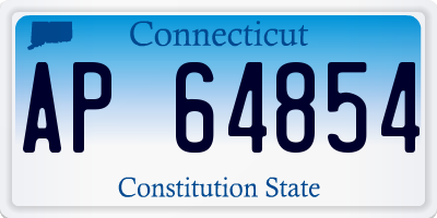 CT license plate AP64854
