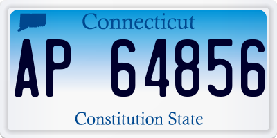 CT license plate AP64856